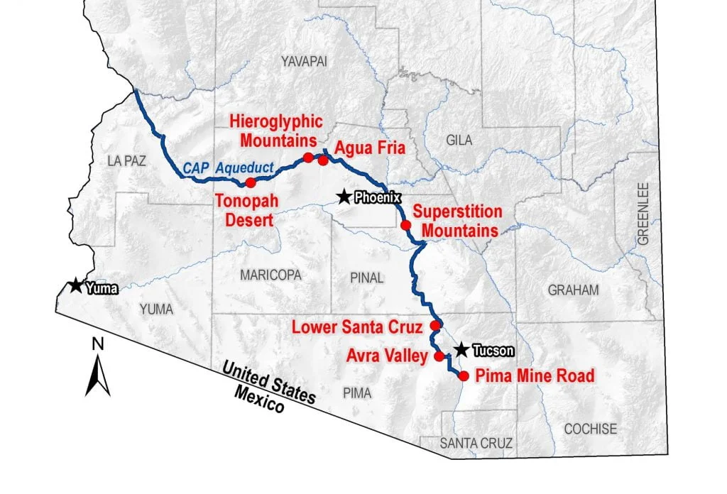 Mapa de recarga de CAP